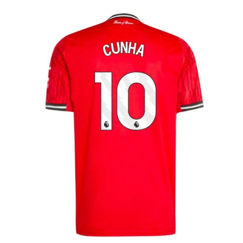 2025-2026 Man Utd Home Shirt (Cunha 10)