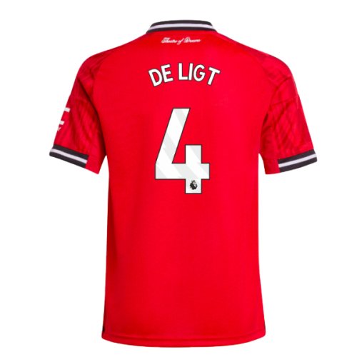 2025-2026 Man Utd Home Shirt (Kids) (De Ligt 4)