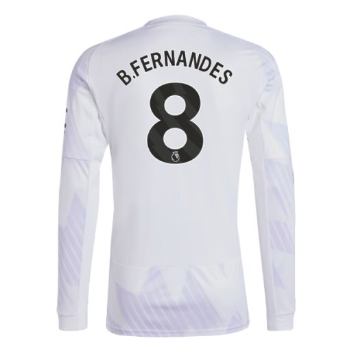 2025-2026 Man Utd Long Sleeve Away Shirt (B.Fernandes 8)