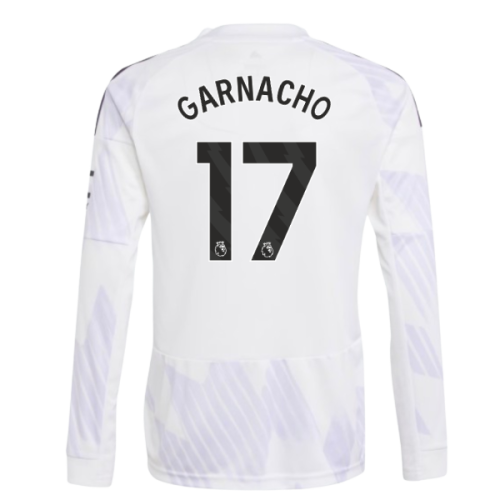 2025-2026 Man Utd Long Sleeve Away Shirt (Kids) (Garnacho 17)