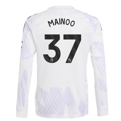 2025-2026 Man Utd Long Sleeve Away Shirt (Kids) (Mainoo 37)