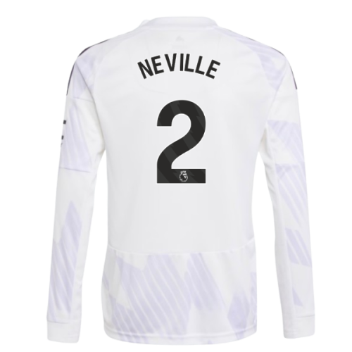 2025-2026 Man Utd Long Sleeve Away Shirt (Kids) (Neville 2)