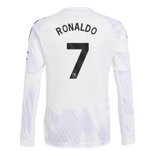 2025-2026 Man Utd Long Sleeve Away Shirt (Kids) (Ronaldo 7)