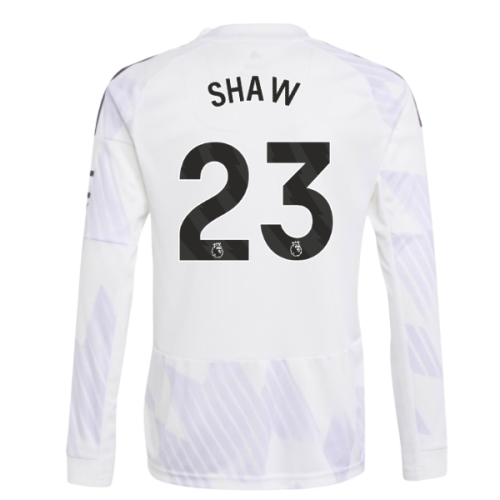 2025-2026 Man Utd Long Sleeve Away Shirt (Kids) (Shaw 23)