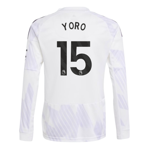 2025-2026 Man Utd Long Sleeve Away Shirt (Kids) (Yoro 15)
