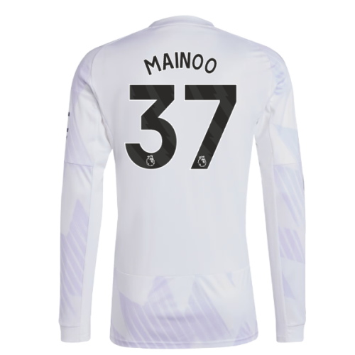 2025-2026 Man Utd Long Sleeve Away Shirt (Mainoo 37)