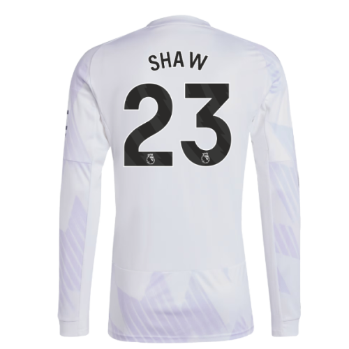 2025-2026 Man Utd Long Sleeve Away Shirt (Shaw 23)