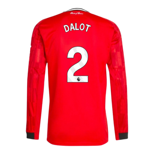 2025-2026 Man Utd Long Sleeve Home Shirt (Dalot 2)