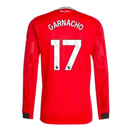 2025-2026 Man Utd Long Sleeve Home Shirt (Garnacho 17)