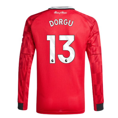 2025-2026 Man Utd Long Sleeve Home Shirt (Kids) (Dorgu 13)