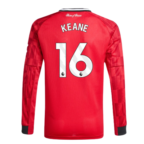 2025-2026 Man Utd Long Sleeve Home Shirt (Kids) (Keane 16)