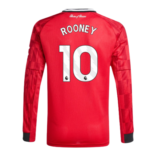 2025-2026 Man Utd Long Sleeve Home Shirt (Kids) (Rooney 10)