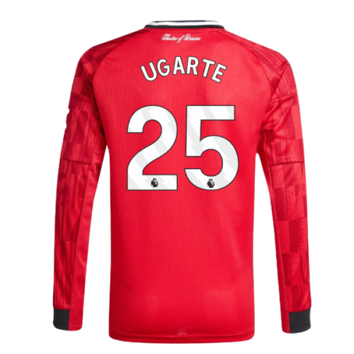 2025-2026 Man Utd Long Sleeve Home Shirt (Kids) (Ugarte 25)