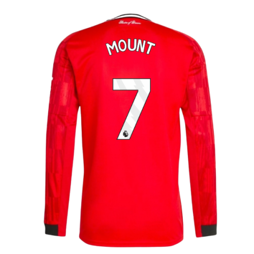 2025-2026 Man Utd Long Sleeve Home Shirt (Mount 7)
