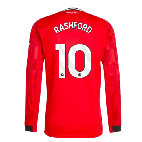 2025-2026 Man Utd Long Sleeve Home Shirt (Rashford 10)