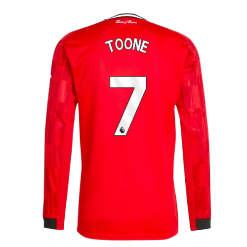 2025-2026 Man Utd Long Sleeve Home Shirt (Toone 7)