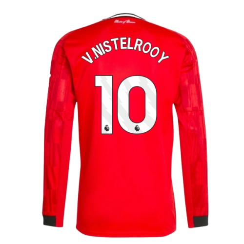 2025-2026 Man Utd Long Sleeve Home Shirt (V.Nistelrooy 10)