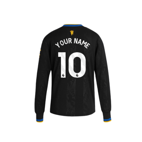 2025-2026 Man Utd Long Sleeve Third Shirt (Kids) (Your Name)