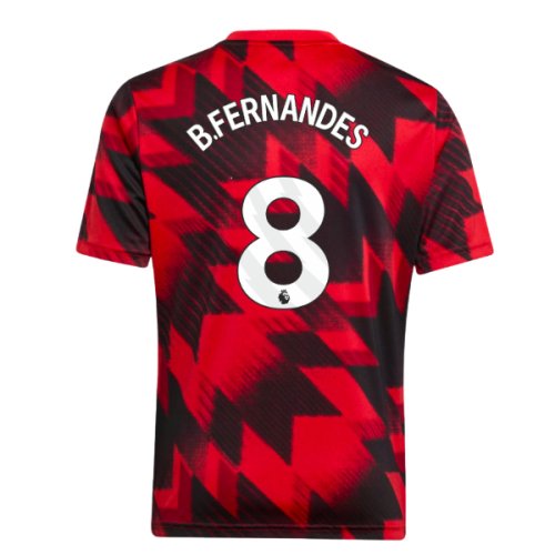 2025-2026 Man Utd Pre-Match Shirt (Red) - Kids (B.Fernandes 8)