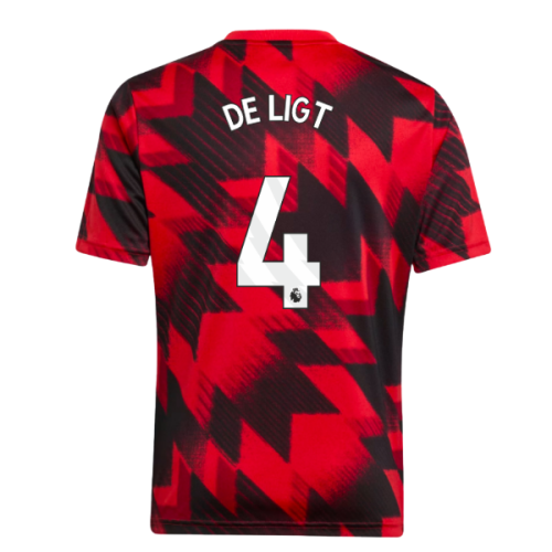 2025-2026 Man Utd Pre-Match Shirt (Red) - Kids (De Ligt 4)