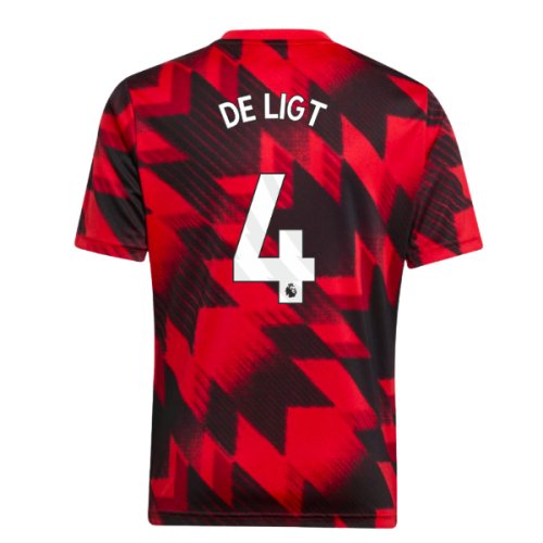 2025-2026 Man Utd Pre-Match Shirt (Red) - Kids (De Ligt 4)