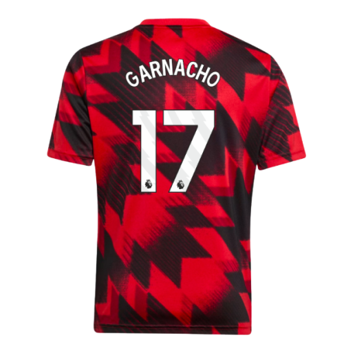 2025-2026 Man Utd Pre-Match Shirt (Red) - Kids (Garnacho 17)