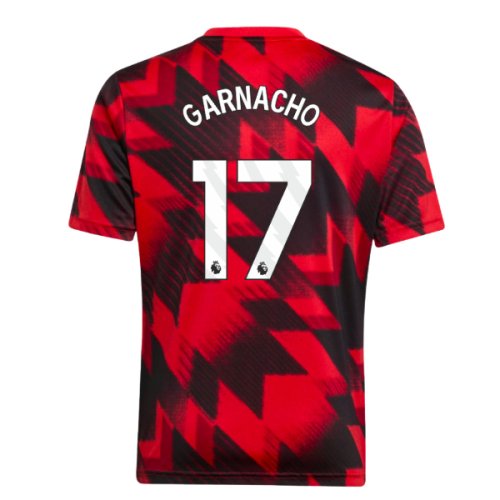 2025-2026 Man Utd Pre-Match Shirt (Red) - Kids (Garnacho 17)