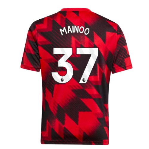 2025-2026 Man Utd Pre-Match Shirt (Red) - Kids (Mainoo 37)