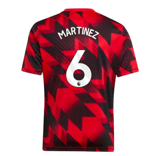 2025-2026 Man Utd Pre-Match Shirt (Red) - Kids (Martinez 6)