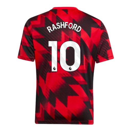 2025-2026 Man Utd Pre-Match Shirt (Red) - Kids (Rashford 10)