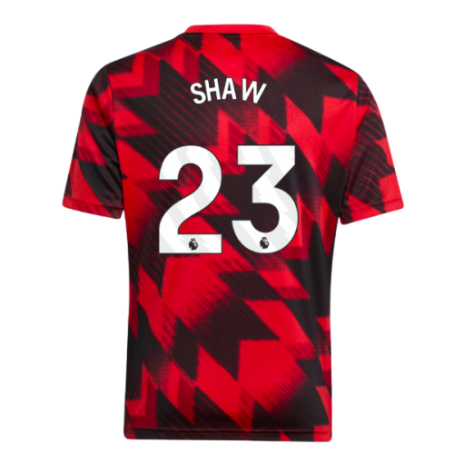 2025-2026 Man Utd Pre-Match Shirt (Red) - Kids (Shaw 23)