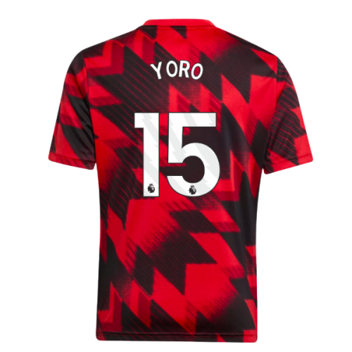 2025-2026 Man Utd Pre-Match Shirt (Red) - Kids (Yoro 15)