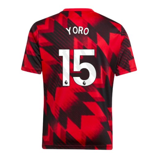 2025-2026 Man Utd Pre-Match Shirt (Red) - Kids (Yoro 15)