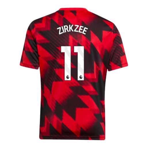 2025-2026 Man Utd Pre-Match Shirt (Red) - Kids (Zirkzee 11)