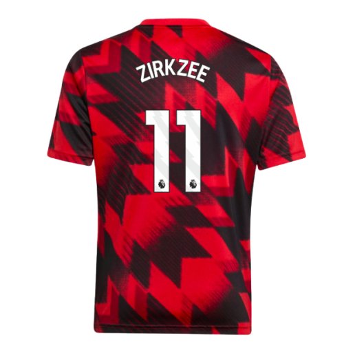 2025-2026 Man Utd Pre-Match Shirt (Red) - Kids (Zirkzee 11)