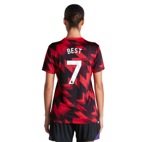 2025-2026 Man Utd Pre-Match Shirt (Red) - Womens (Best 7)