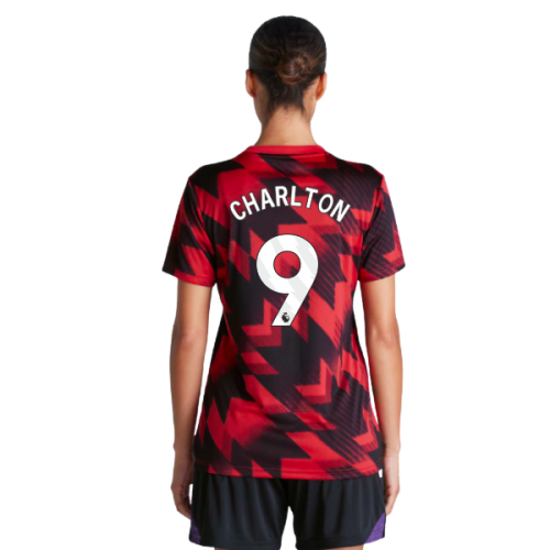 2025-2026 Man Utd Pre-Match Shirt (Red) - Womens (Charlton 9)