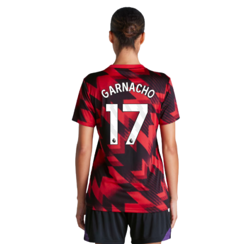 2025-2026 Man Utd Pre-Match Shirt (Red) - Womens (Garnacho 17)