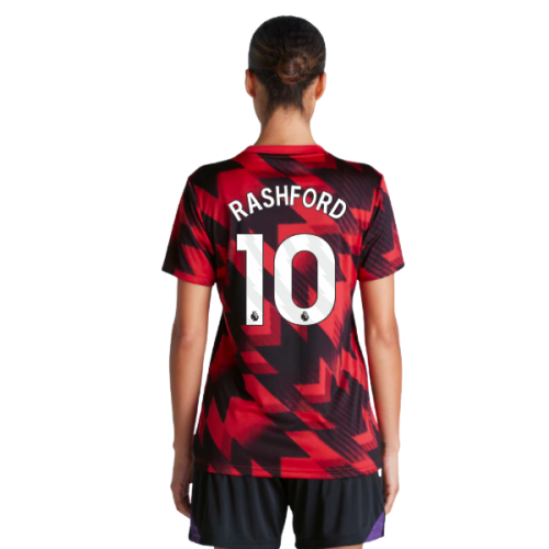 2025-2026 Man Utd Pre-Match Shirt (Red) - Womens (Rashford 10)