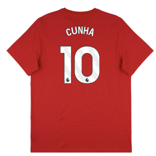 2025-2026 Man Utd Seasonal Graphic Tee (Red) (Cunha 10)