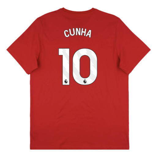 2025-2026 Man Utd Seasonal Graphic Tee (Red) (Cunha 10)
