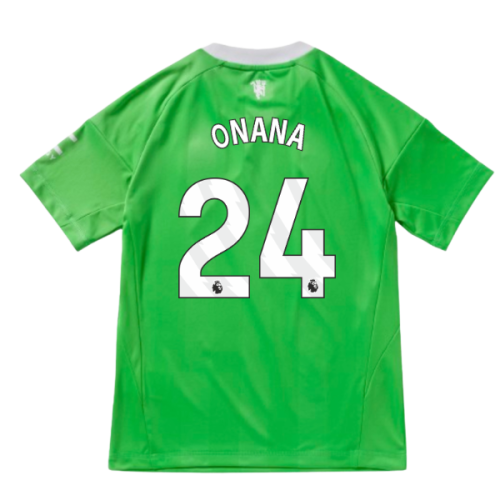 2025-2026 Man Utd Third Goalkeeper Shirt (Green) - Kids (Onana 24)