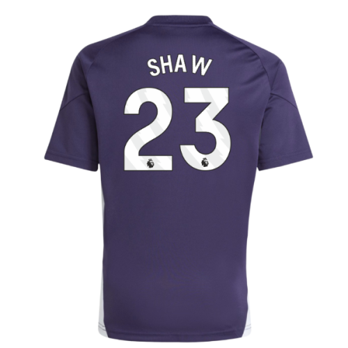 2025-2026 Man Utd Training Jersey (Aurora Plum) - Kids (Shaw 23)