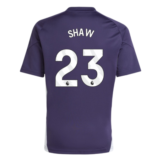 2025-2026 Man Utd Training Jersey (Aurora Plum) - Kids (Shaw 23)