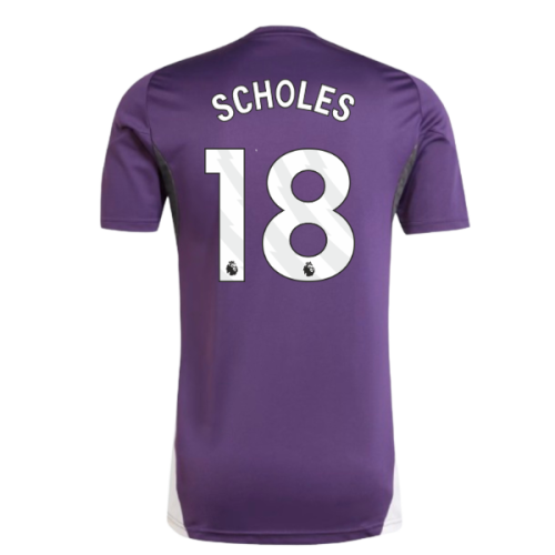 2025-2026 Man Utd Training Jersey (Aurora Plum) (Scholes 18)