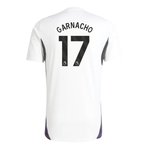 2025-2026 Man Utd Training Jersey (White) (Garnacho 17)