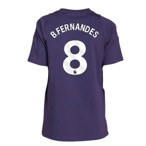 2025-2026 Man Utd Training Tee (Aurora Plum) - Kids (B.Fernandes 8)