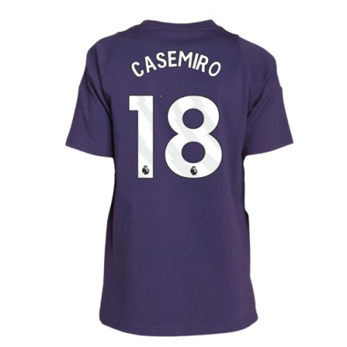 2025-2026 Man Utd Training Tee (Aurora Plum) - Kids (Casemiro 18)