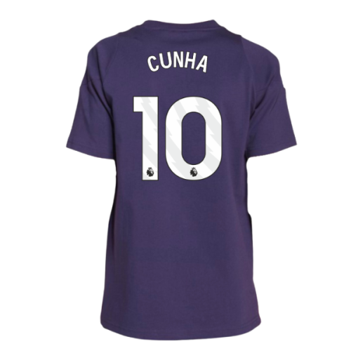 2025-2026 Man Utd Training Tee (Aurora Plum) - Kids (Cunha 10)