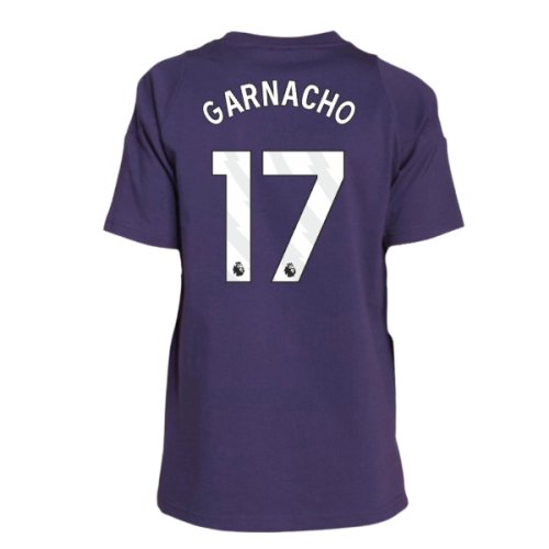 2025-2026 Man Utd Training Tee (Aurora Plum) - Kids (Garnacho 17)